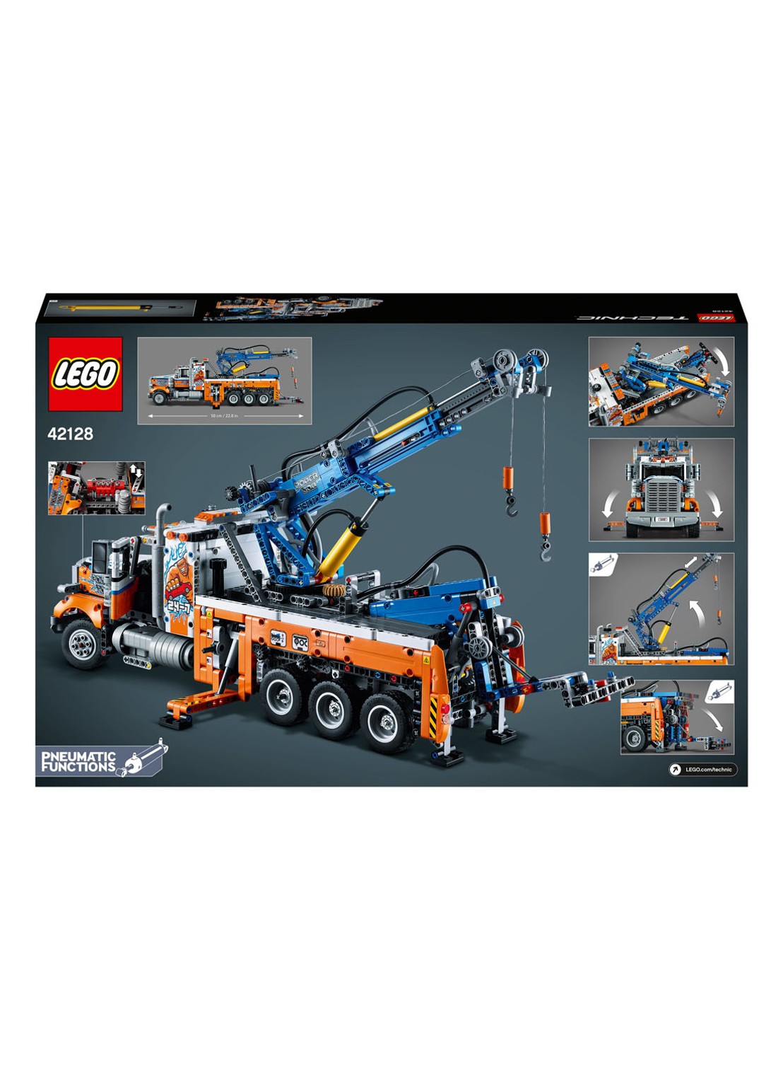 LEGO Technic Robuuste sleepwagen - 42128 - detail 4 orange