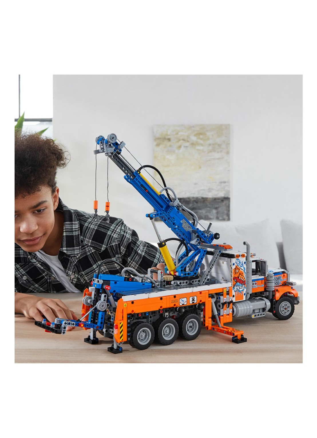 LEGO Technic Robuuste sleepwagen - 42128 - detail 5 orange