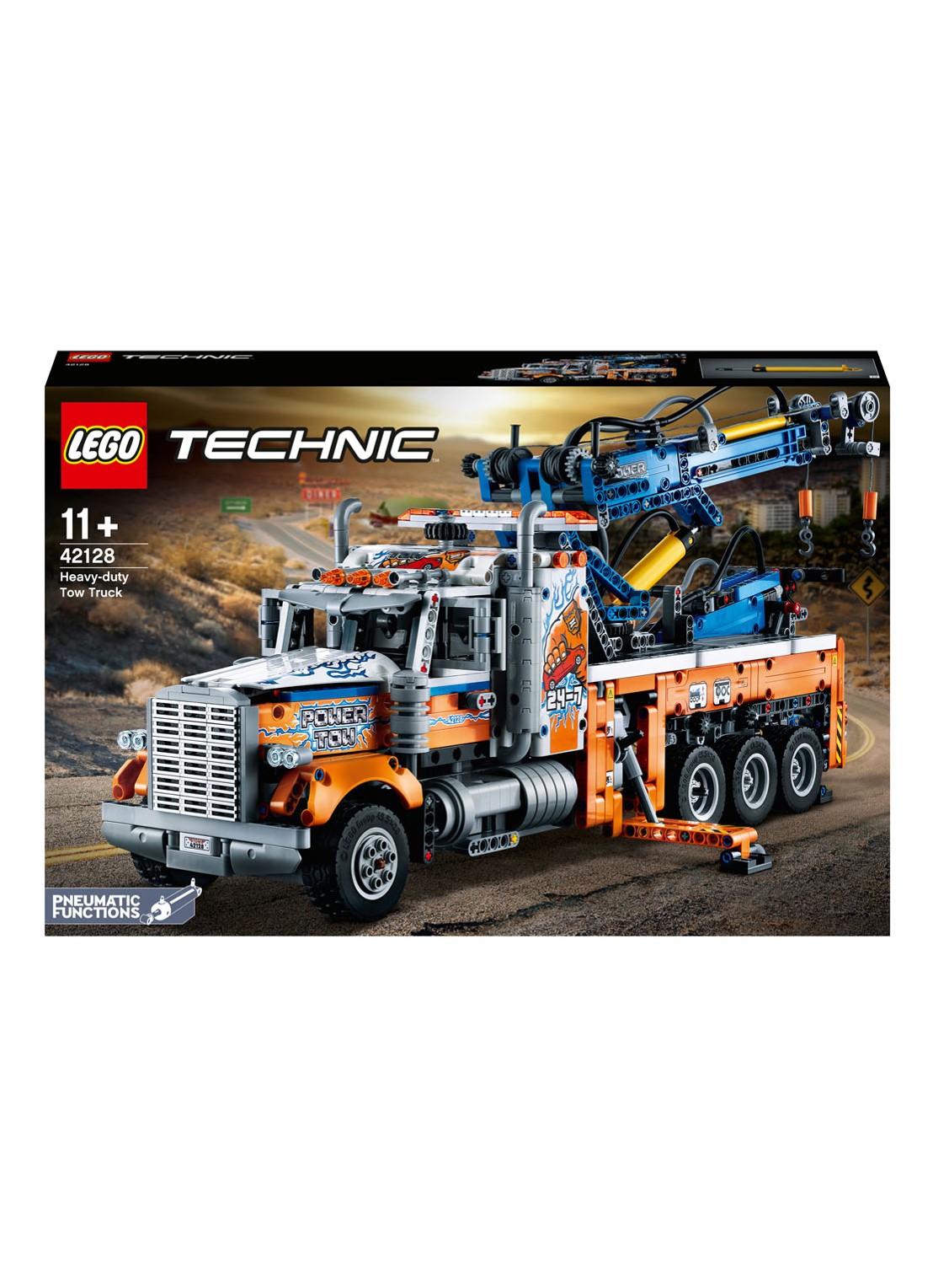 LEGO Technic Robuuste sleepwagen - 42128 - voorkant orange