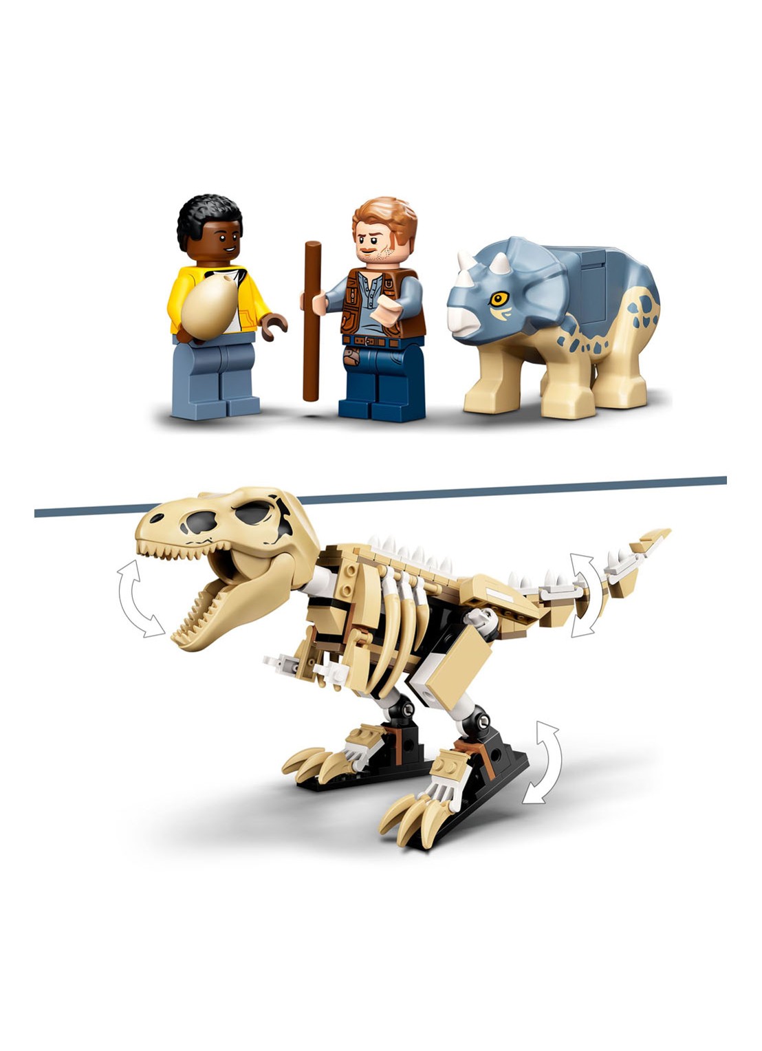 LEGO Tentoonstelling dinosaurusfossiel van T. rex bouwsets - 76940 - detail 2 multicolor