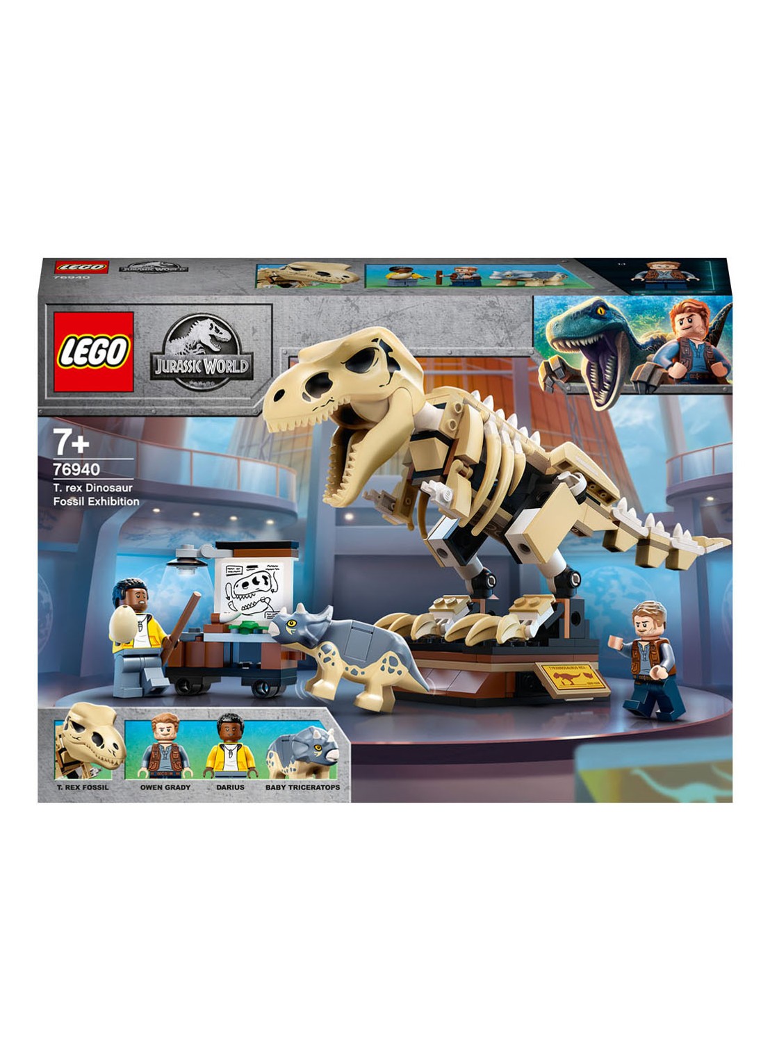 LEGO Tentoonstelling dinosaurusfossiel van T. rex bouwsets - 76940 - voorkant 6 multicolor
