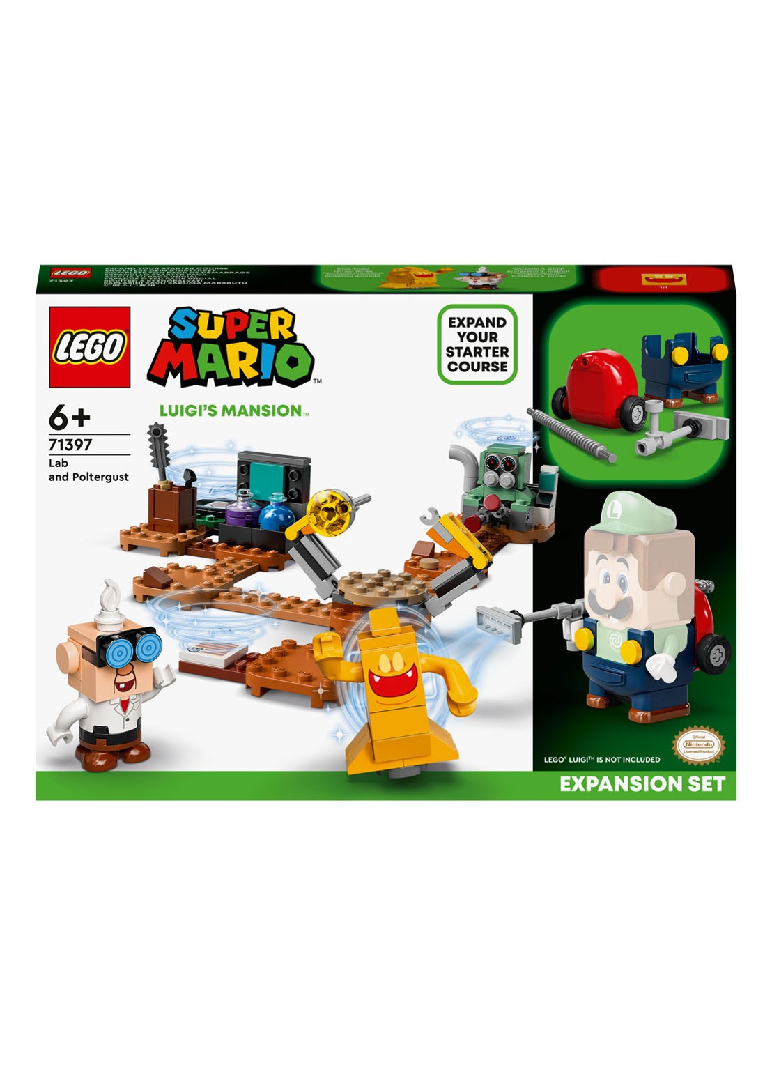LEGO Uitbreidingsset Luigi’s Mansion-lab en Spookzuiger bouwspeelgoed - 71397 - voorkant 6 multicolor