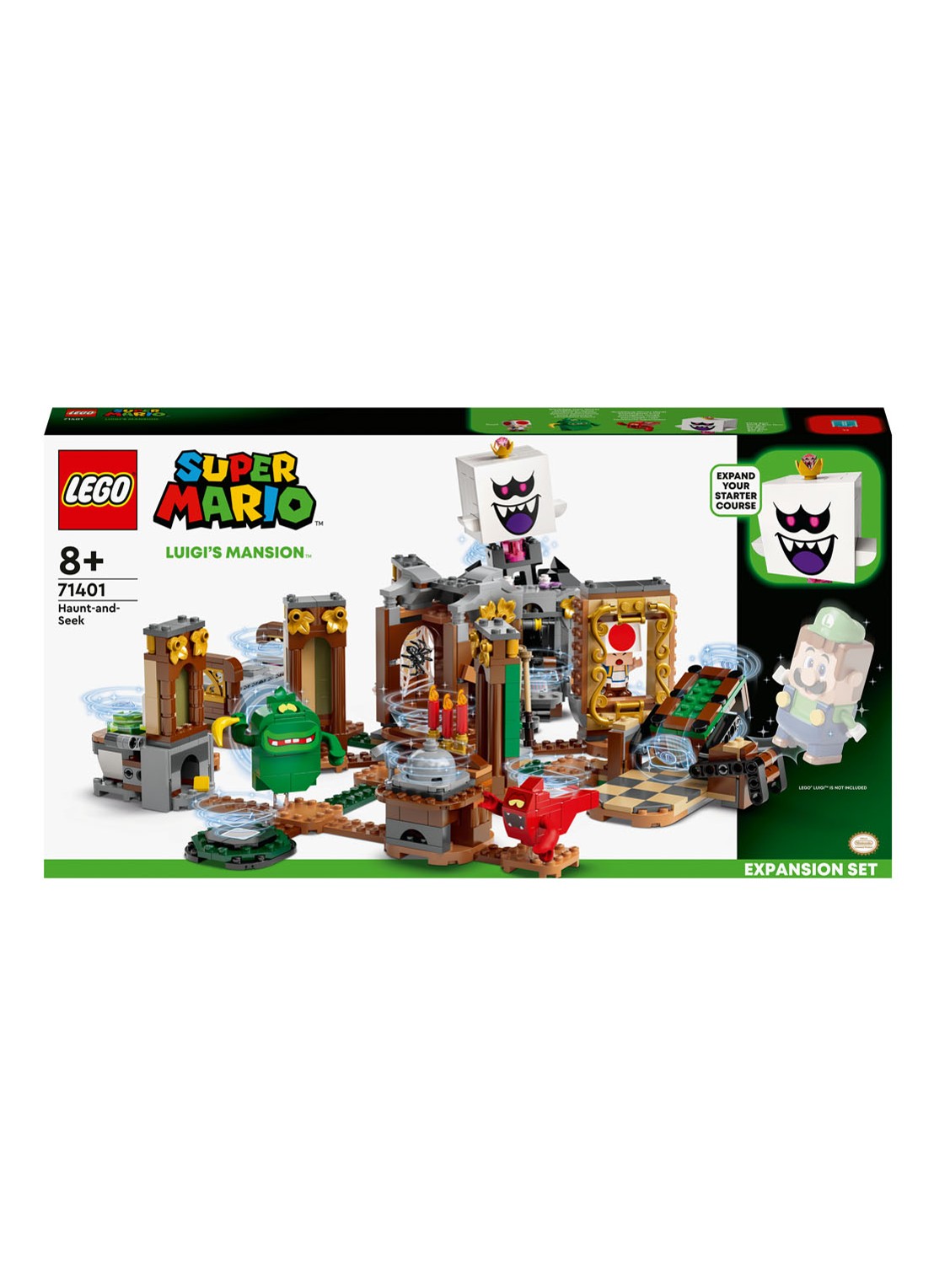 LEGO Uitbreidingsset Verstoppertje in Luigi’s Mansion - bouwspeelgoed - 71401 - voorkant 6 multicolor