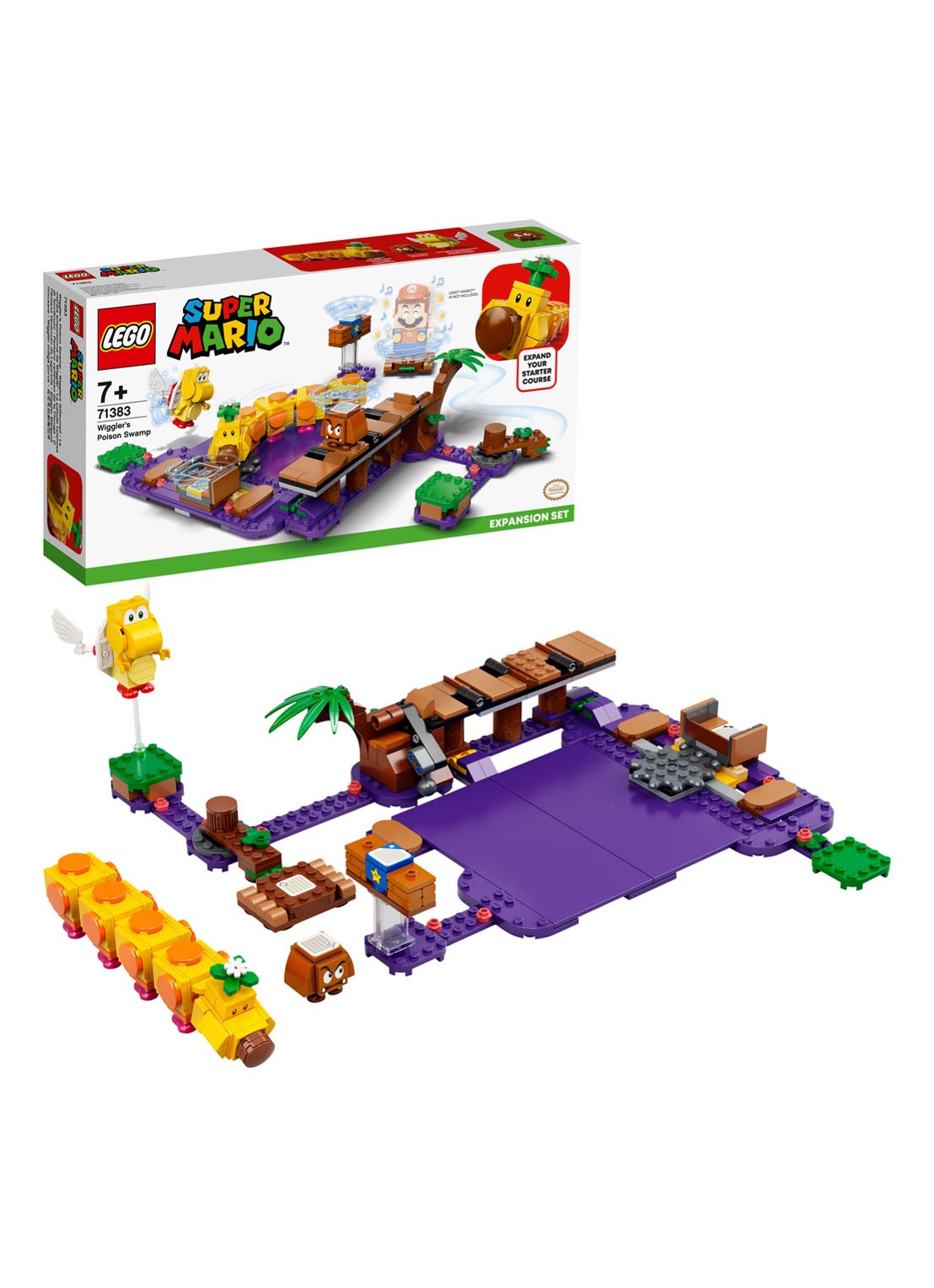 LEGO Uitbreidingsset: Wigglers giftige moeras - 71383 - detail paars
