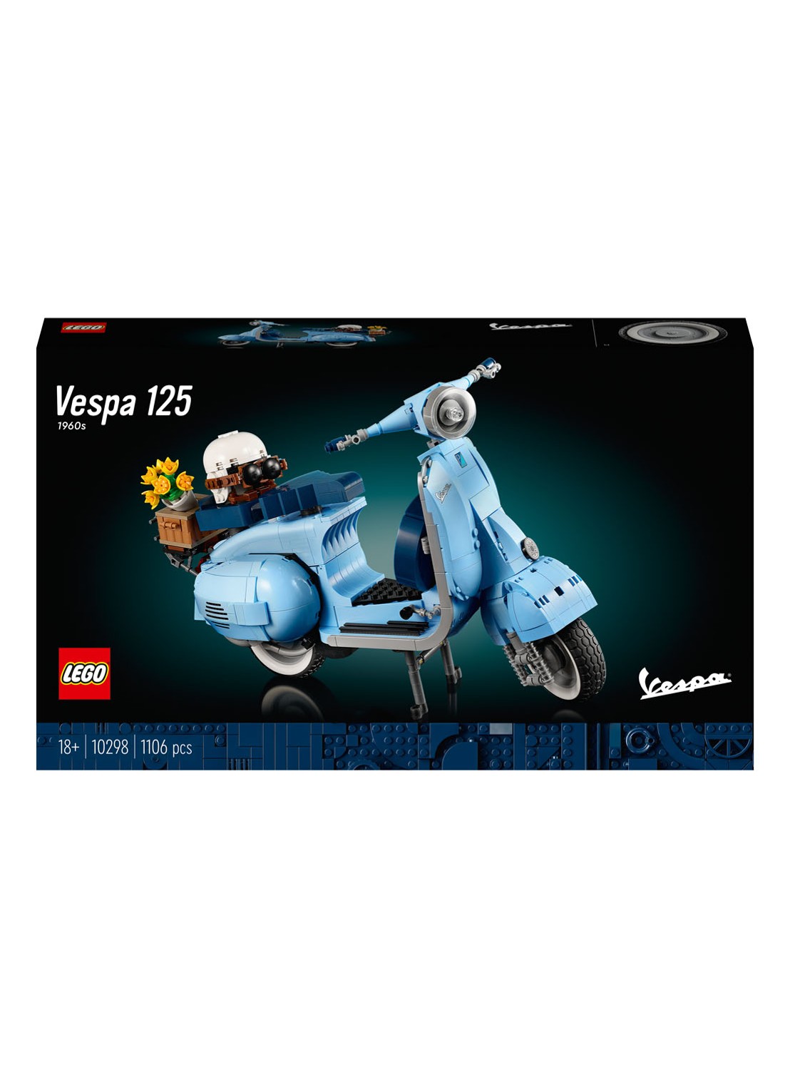 LEGO Vespa 125 Scooter bouwbare modelbouwset - 10298 - voorkant 6 multicolor