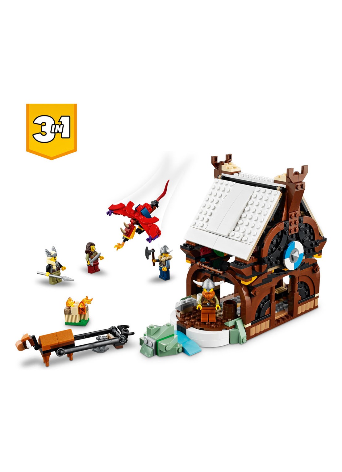 LEGO Vikingschip en de Midgaardslang - 31132 - detail 5 multicolor