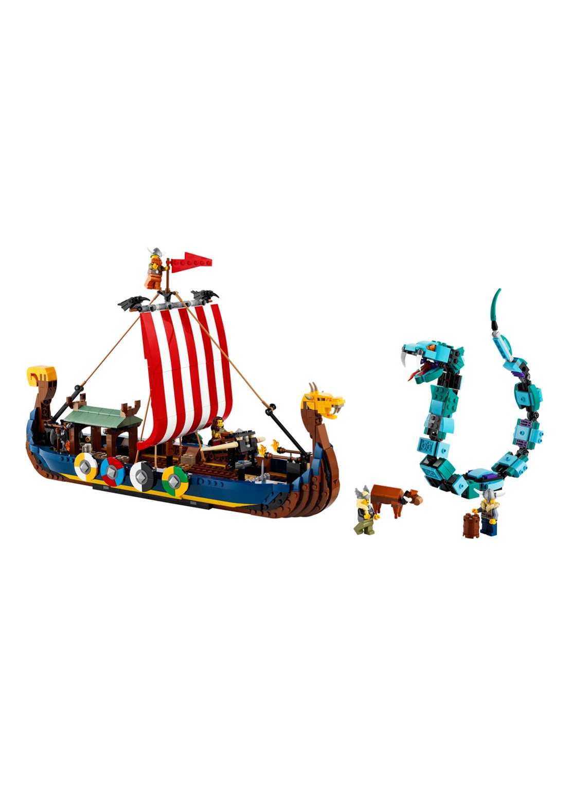 LEGO Vikingschip en de Midgaardslang - 31132 - voorkant 2 multicolor