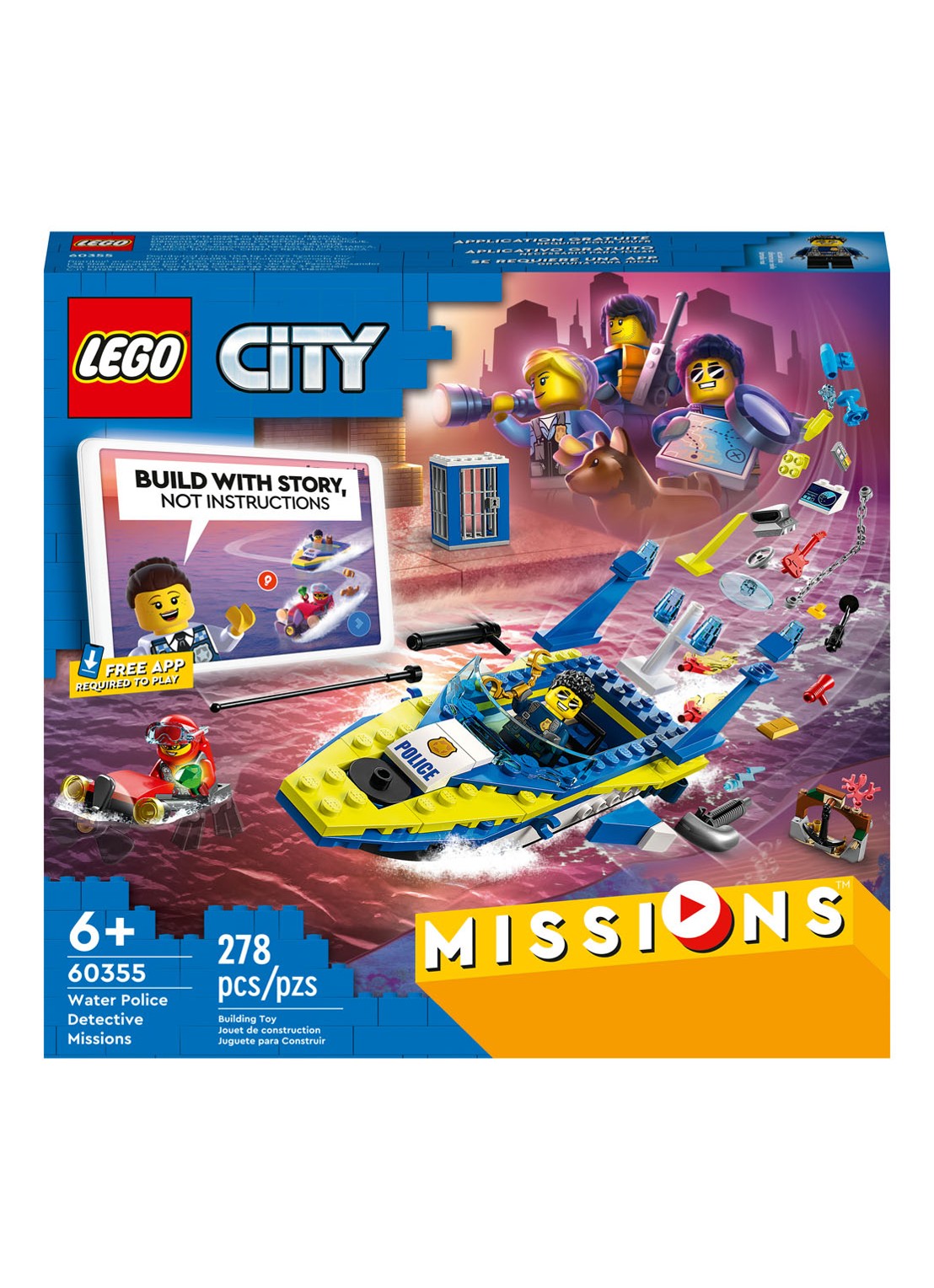 LEGO Waterpolitie recherchemissies - 60355 - voorkant multicolor