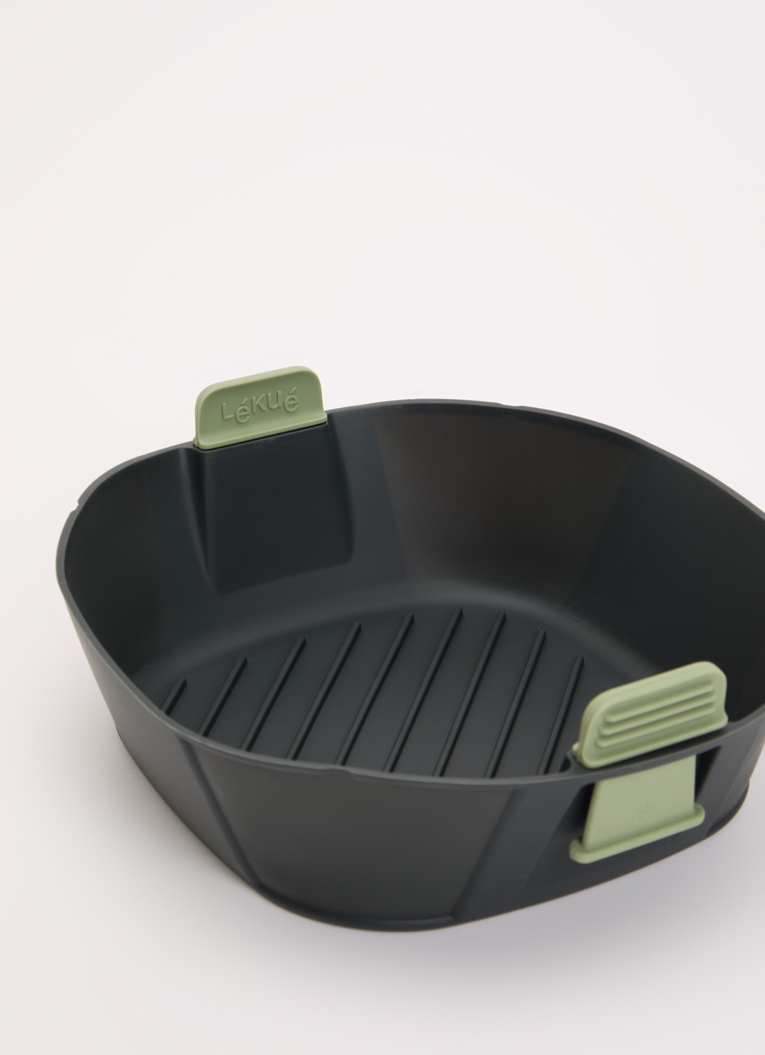 Lékué Airfryer mandje L  - voorkant 2 donkergrijs