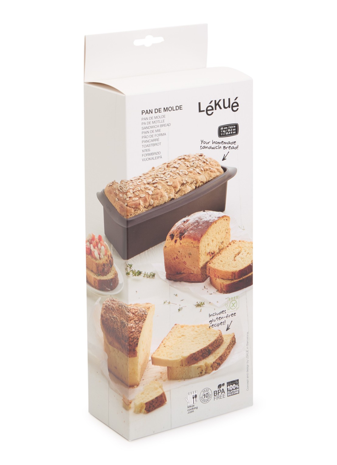 Lékué Bakvorm voor busbrood 25 cm - voorkant 2 donkerbruin