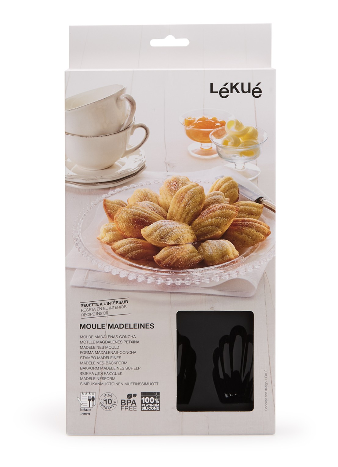 Lékué Bakvorm voor madeleines 9-vaks - voorkant zwart