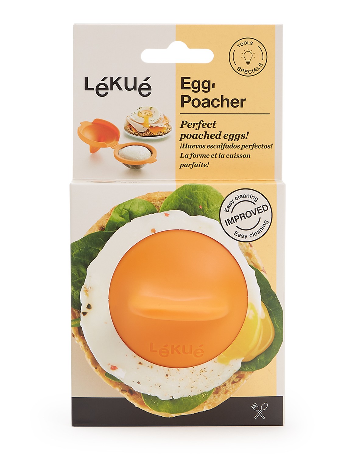 Lékué Ei pocheerder 10,5 cm - voorkant orange