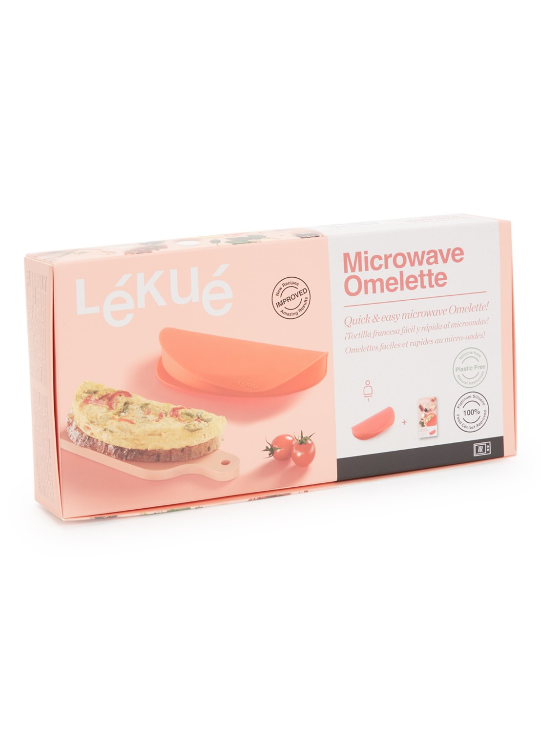 Lékué Magnetron omeletmaker 23 cm - voorkant rood