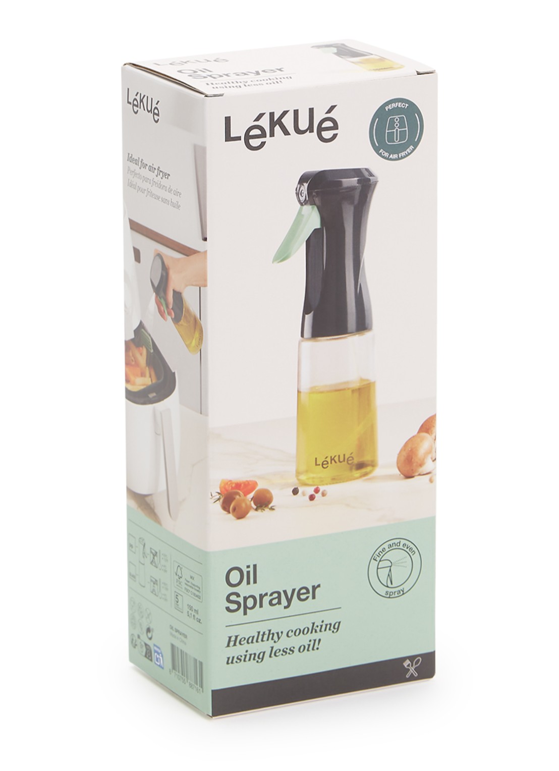 Lékué Olie sprayer 150 ml - voorkant donkergrijs