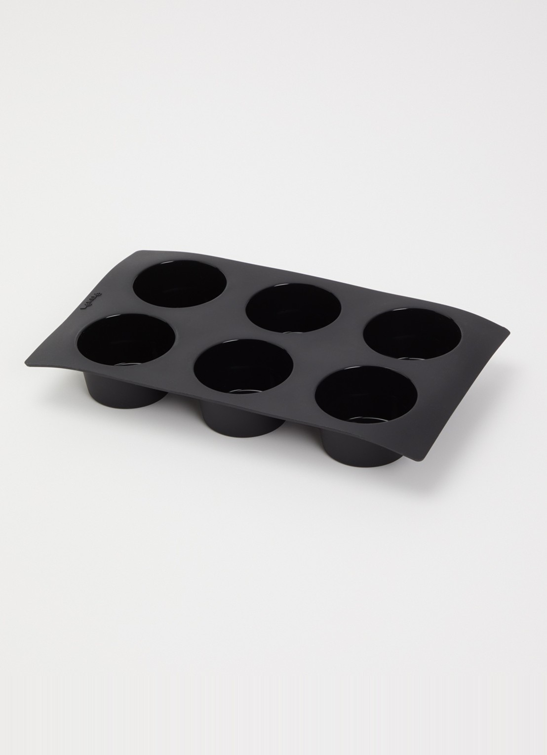 Lékué Siliconen bakvorm voor muffins 6-vaks - voorkant 2 zwart