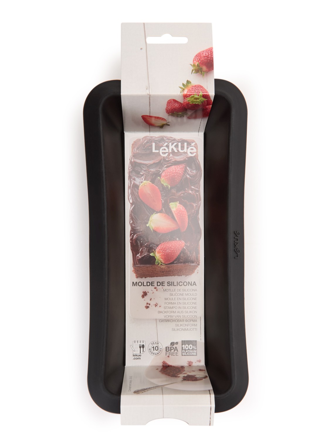 Lékué Siliconen cakevorm 24 cm - voorkant zwart