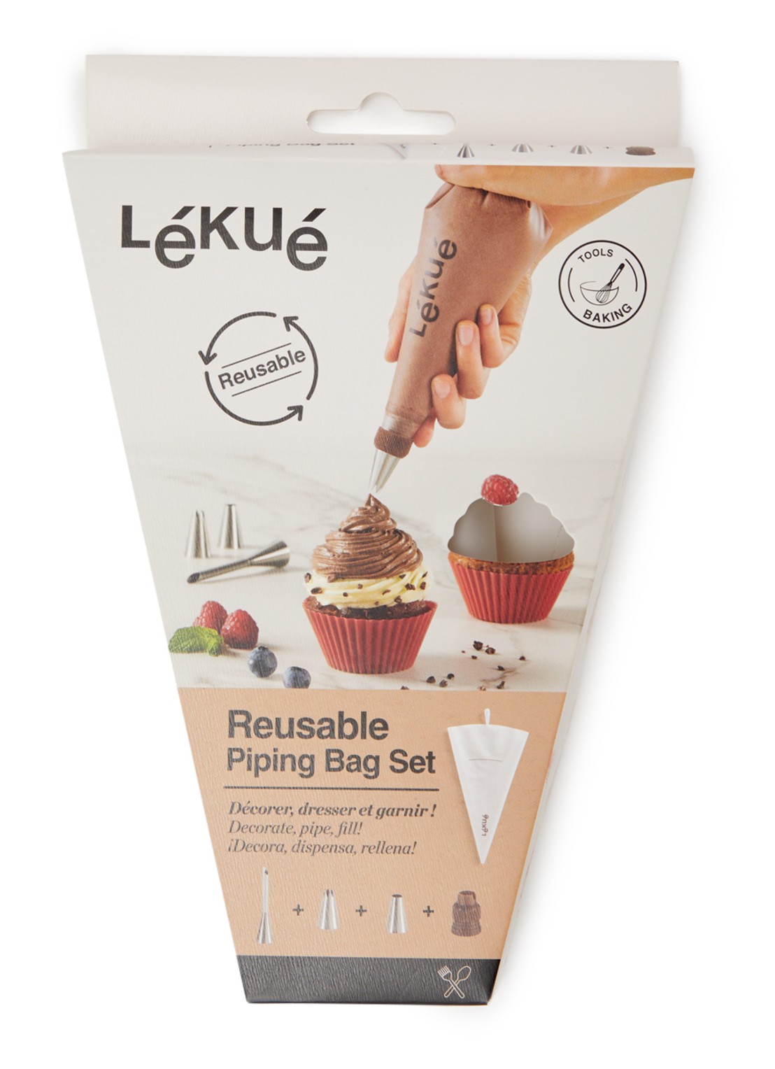 Lékué Spuitzak 5-delig - voorkant transparant