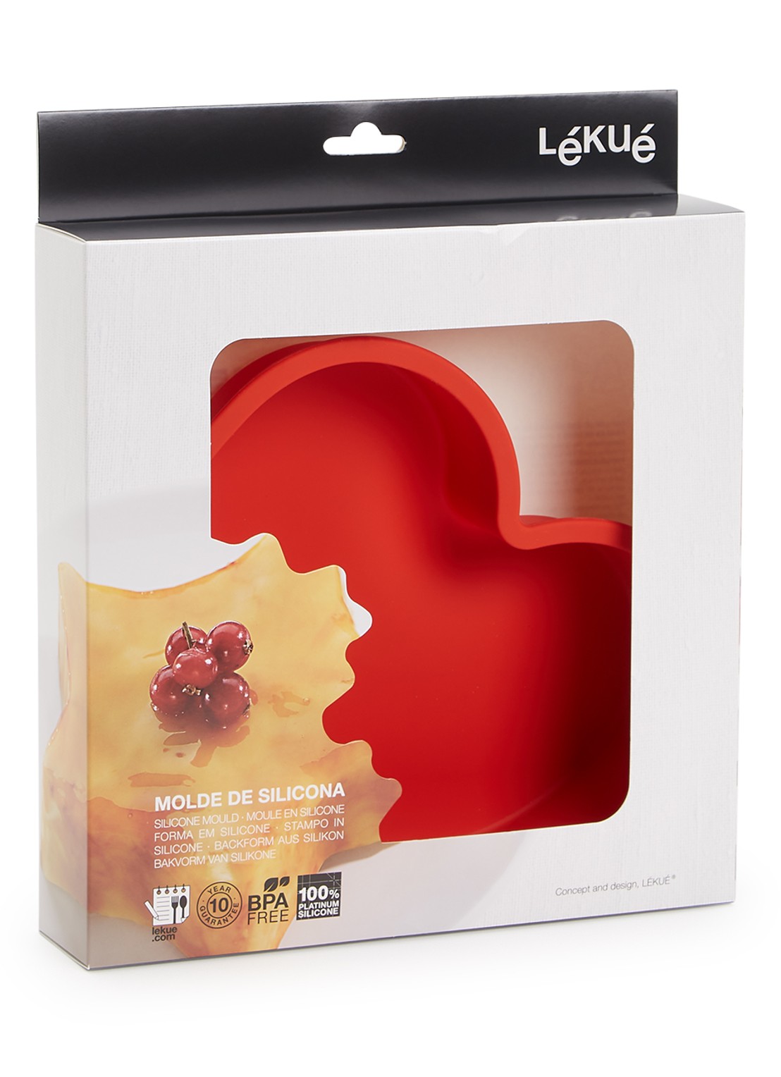 Lékué Taartvorm 22,5 cm - voorkant rood