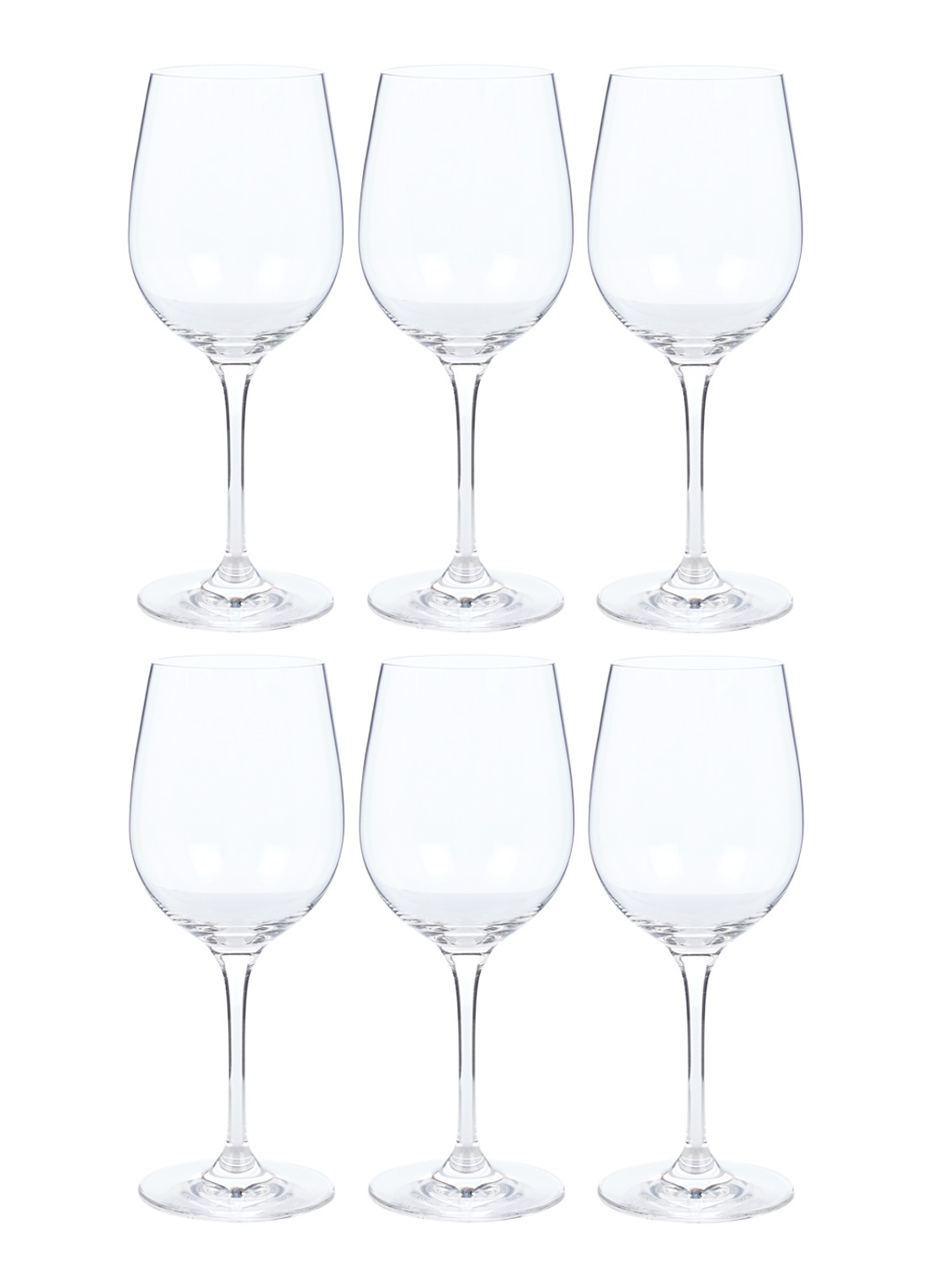 Leonardo Ciao+ witte wijnglazen 37 cl set van 6 - voorkant transparant