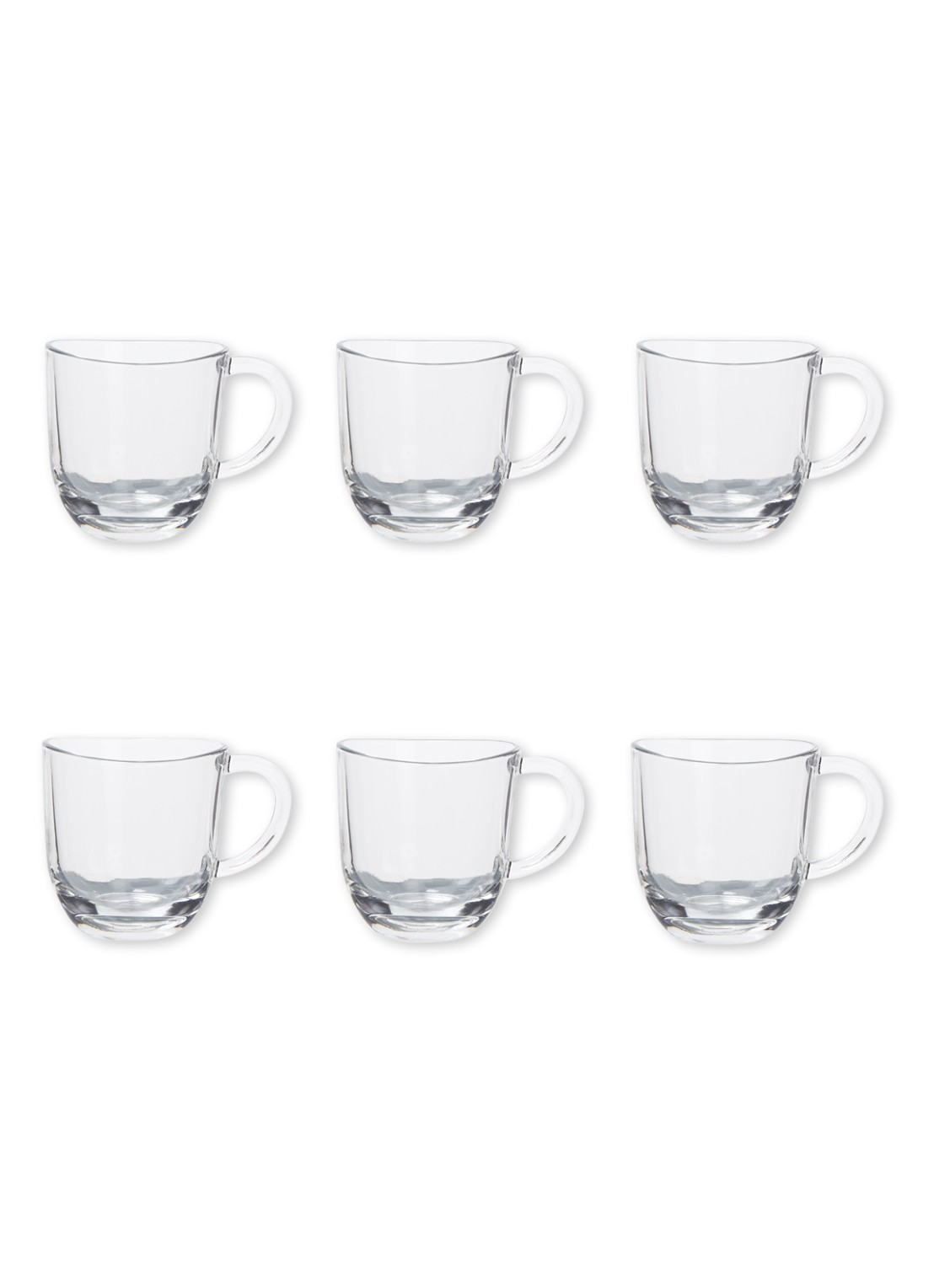 Leonardo Napoli  koffie- en theeglas 28 cl set van 6 - voorkant transparant