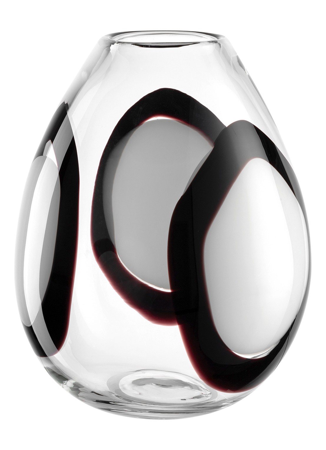 Leonardo Occhi Blanc vaas 25 cm - voorkant transparant