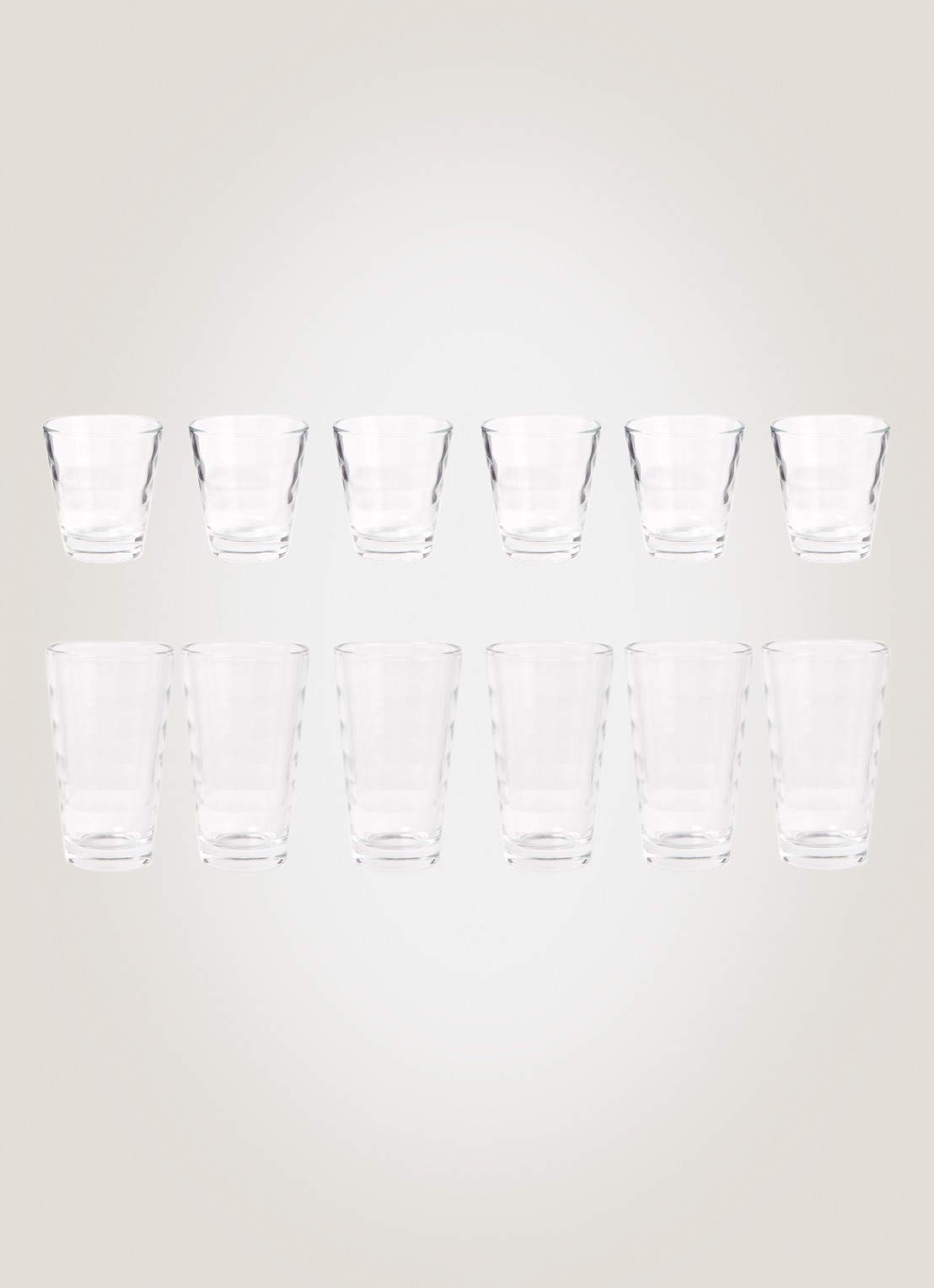 Leonardo Onda longdrink- en whiskyglas 21 cl en 30 cl 12-delig - voorkant 2 transparant