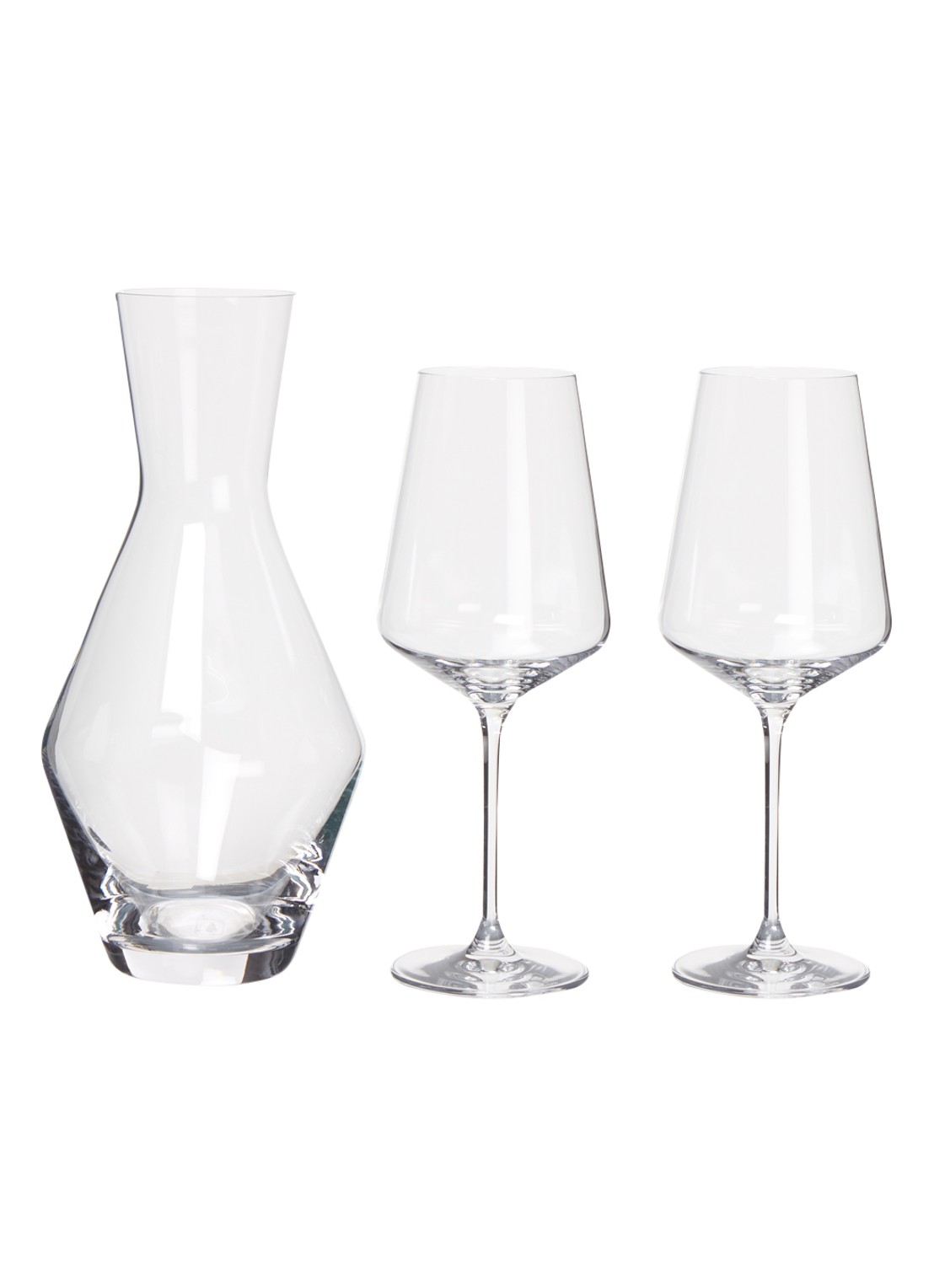 Leonardo Puccini karafset met glas 3-delig 10 cl  - voorkant transparant