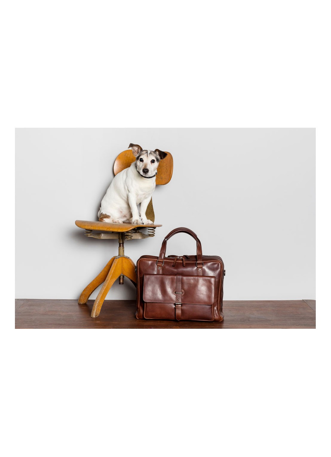 Leonhard Heyden Roma businesstas van leer met laptopvak 15 inch - detail 4 donkerbruin