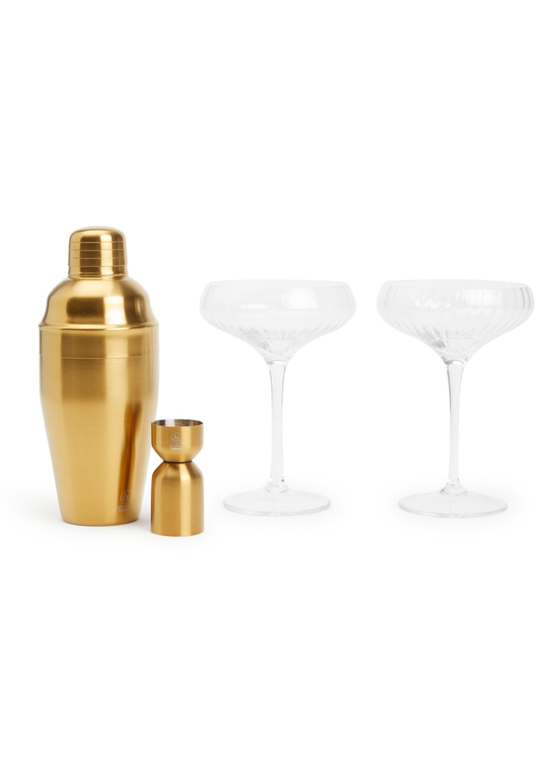 Leopold Vienna Arinto Martini cocktailset 4-delig - voorkant goud