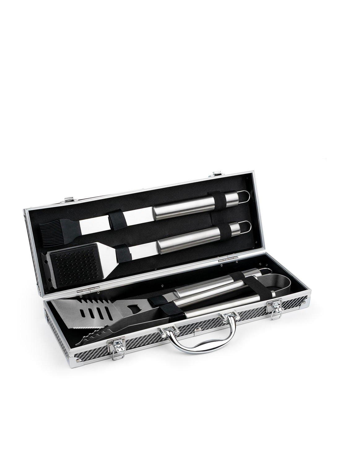 Leopold Vienna Barbecue set van 4 - voorkant zilver
