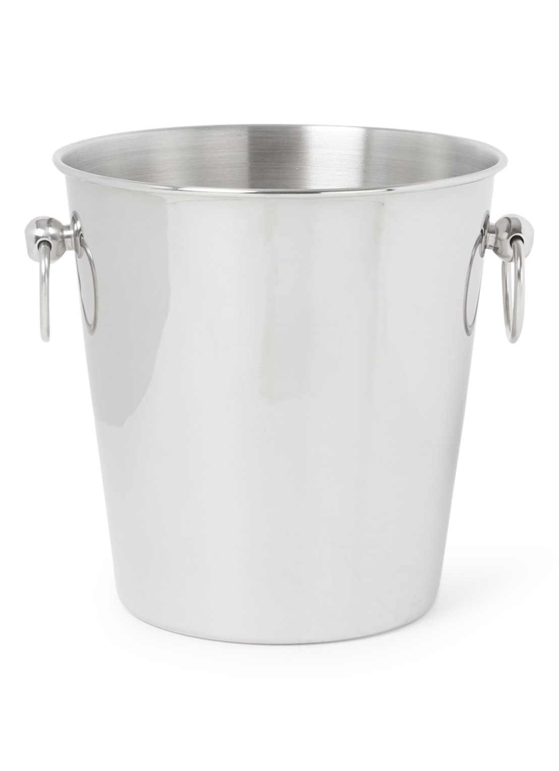 Leopold Vienna Champagne koeler van roestvrij staal 20 cm - voorkant zilver