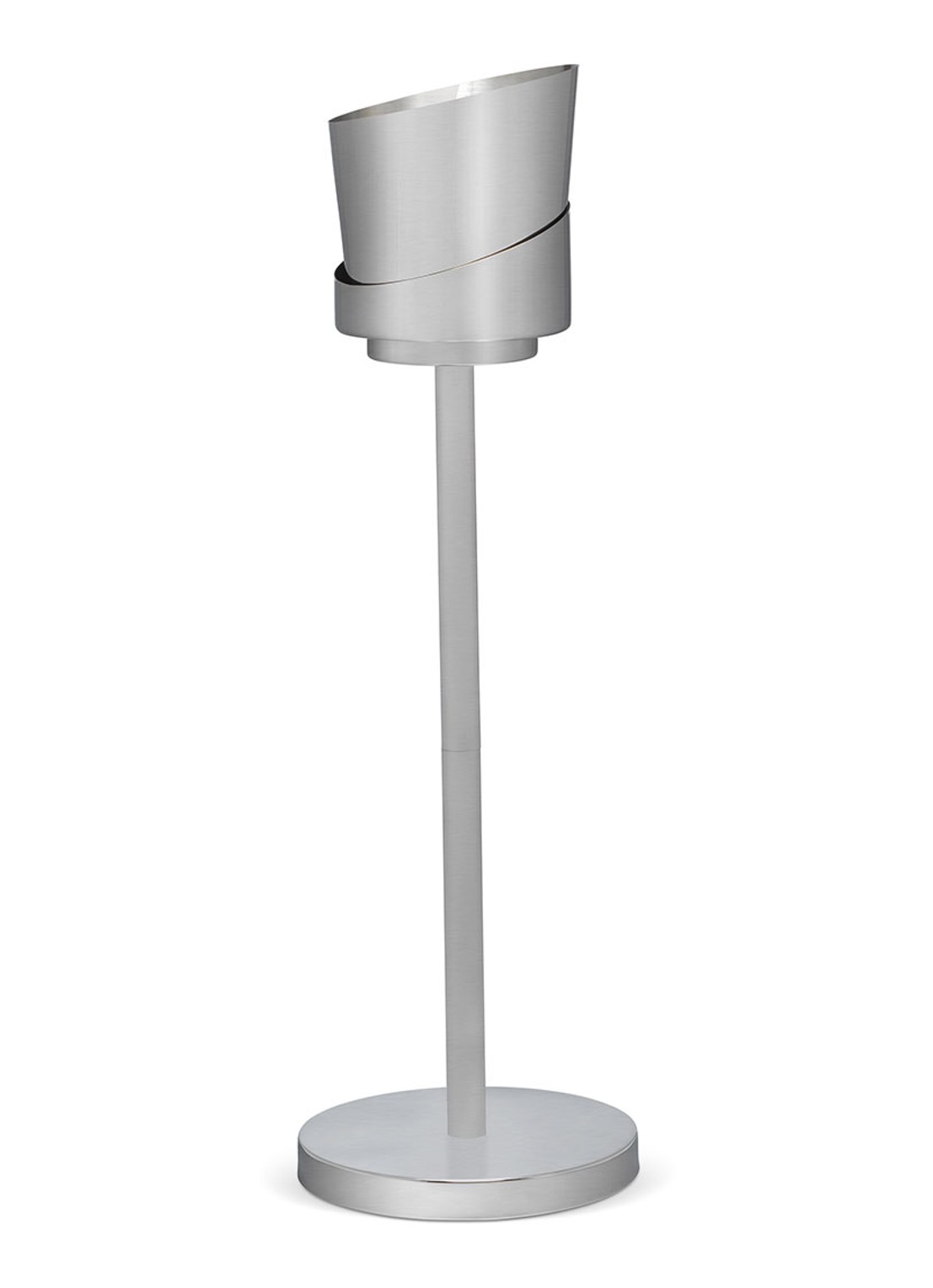 Leopold Vienna Champagnekoeler met standaard 85 cm  - voorkant zilver