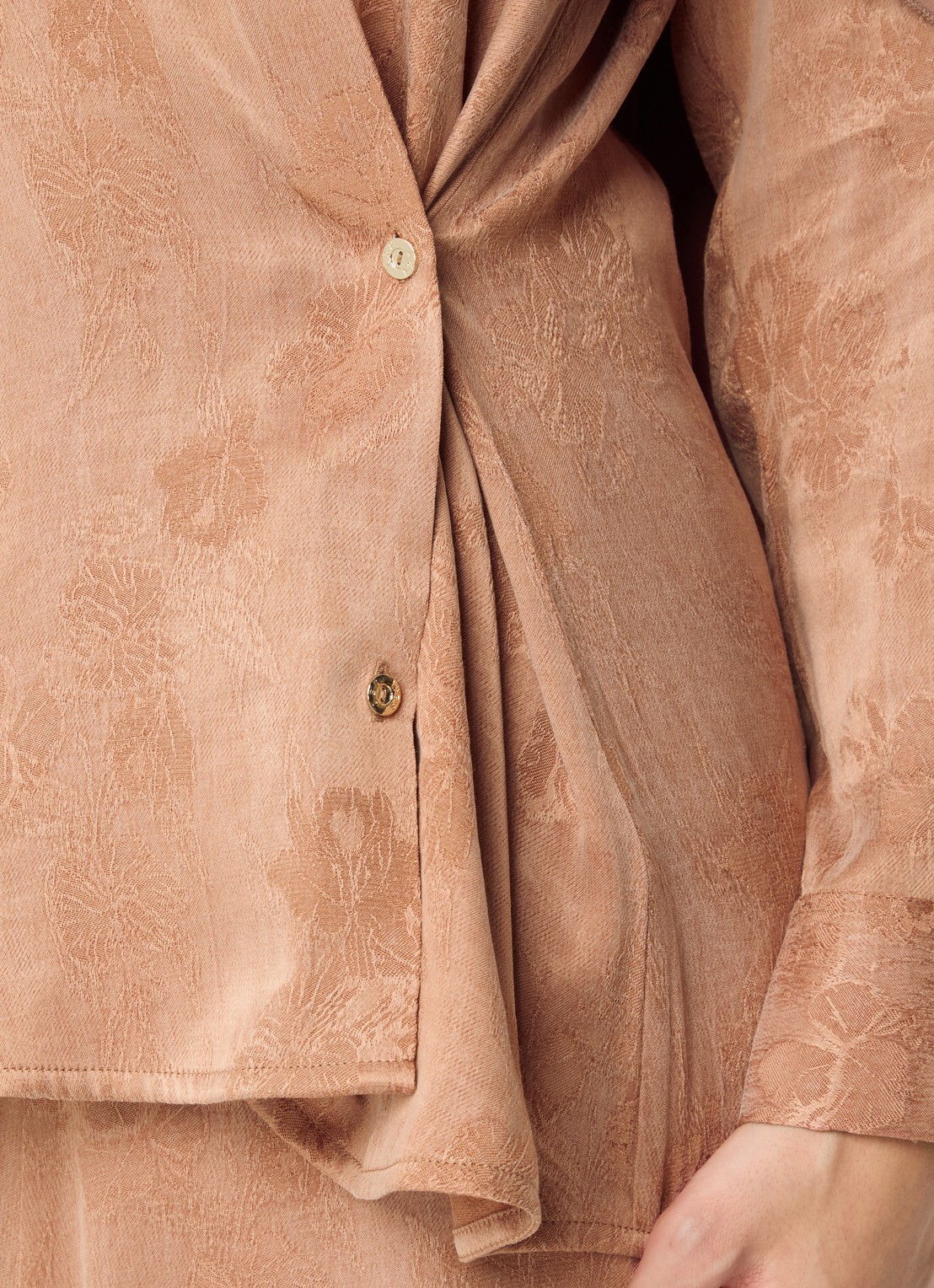 LES Atelier Arla tuniek met patroon - detail 5 oudroze