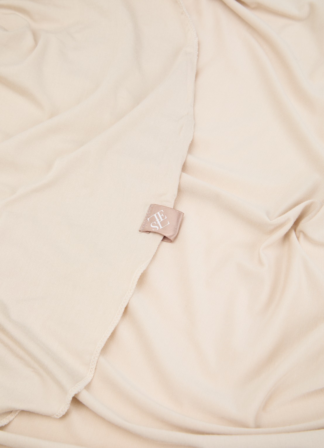 LES Atelier Bamboo Jersey hoofddoek 180 x 82 cm - detail 4 ivoor