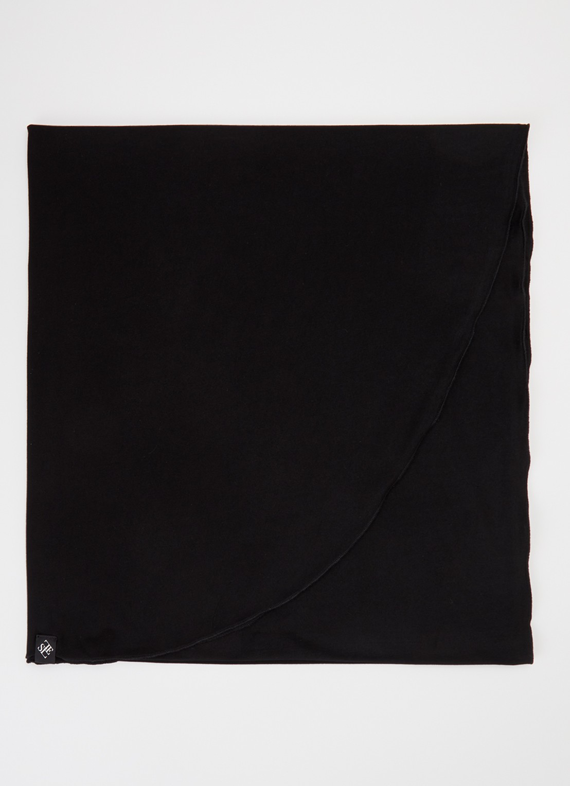 LES Atelier Bamboo Jersey hoofddoek 180 x 82 cm - voorkant 3 zwart