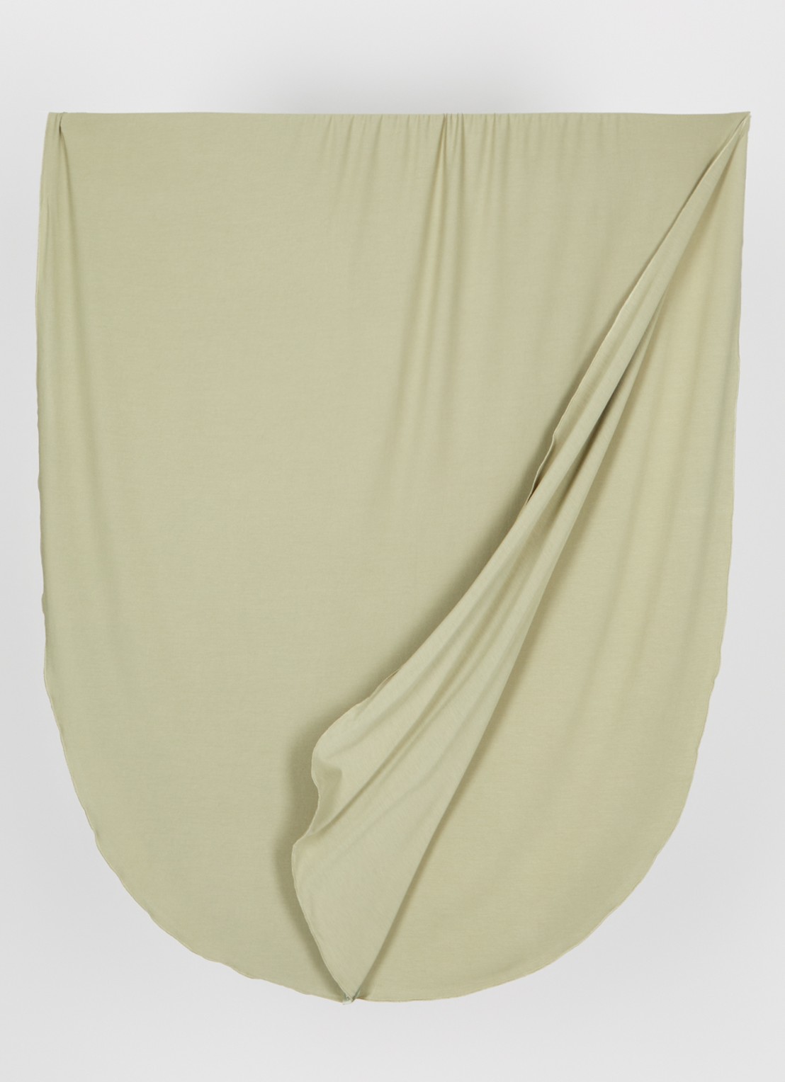 LES Atelier Bamboo Jersey hoofddoek 180 x 82 cm - detail 3 mosgroen