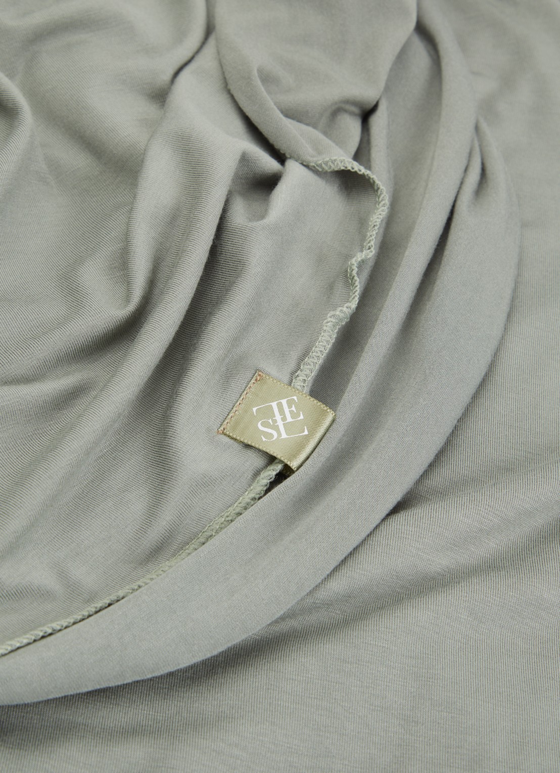 LES Atelier Bamboo Jersey hoofddoek 180 x 82 cm - detail 4 grijs