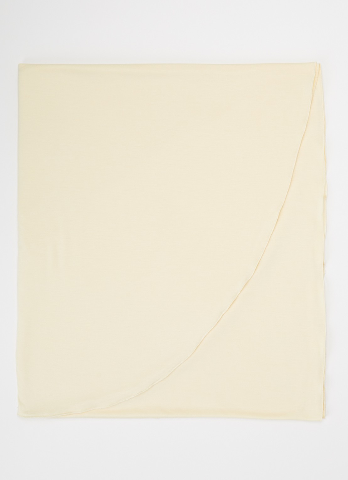 LES Atelier Bamboo Jersey hoofddoek 180 x 82 cm - voorkant lichtgeel