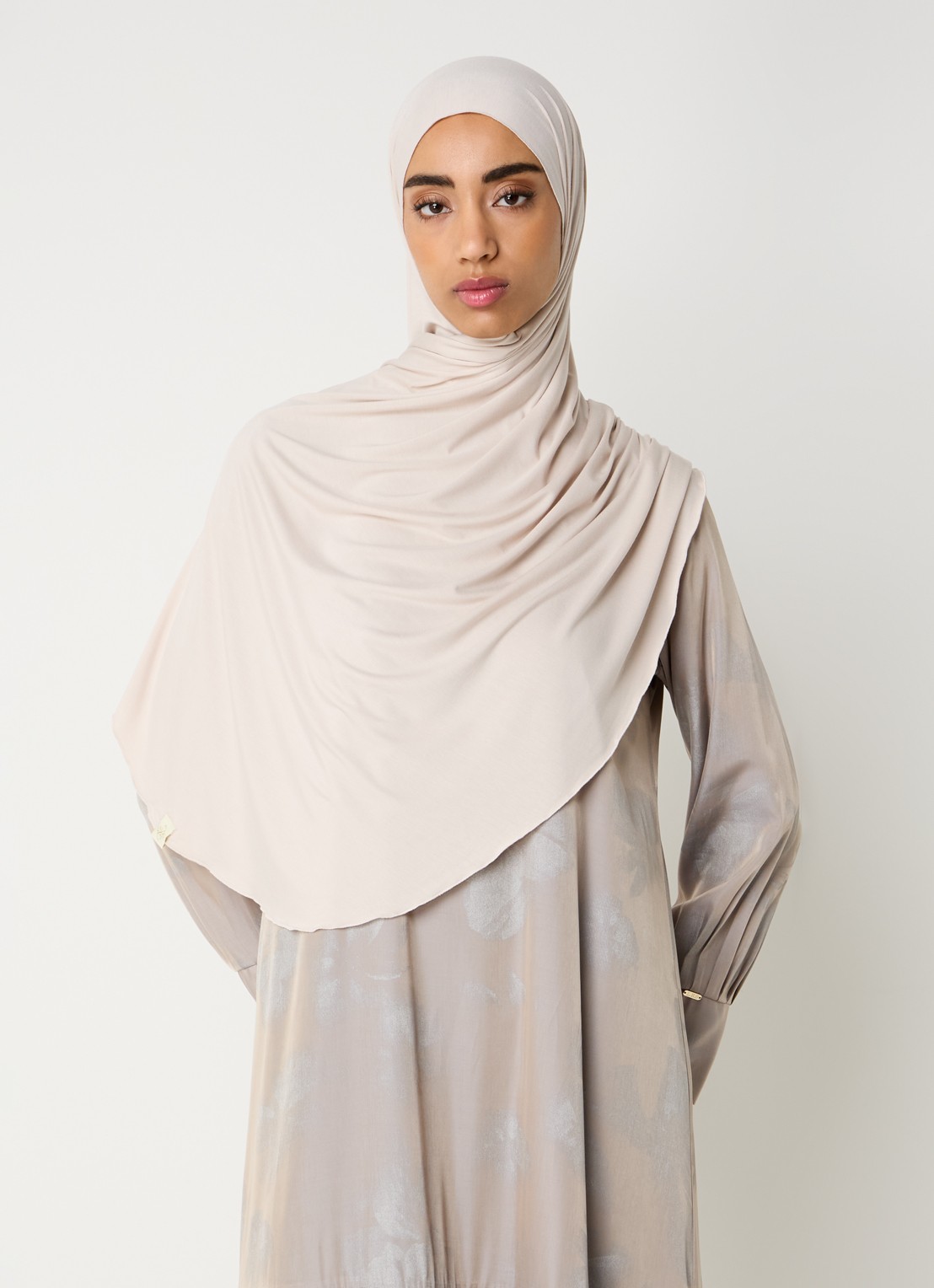LES Atelier Bamboo Jersey hoofddoek 180 x 82 cm - voorkant 2 lichtpaars