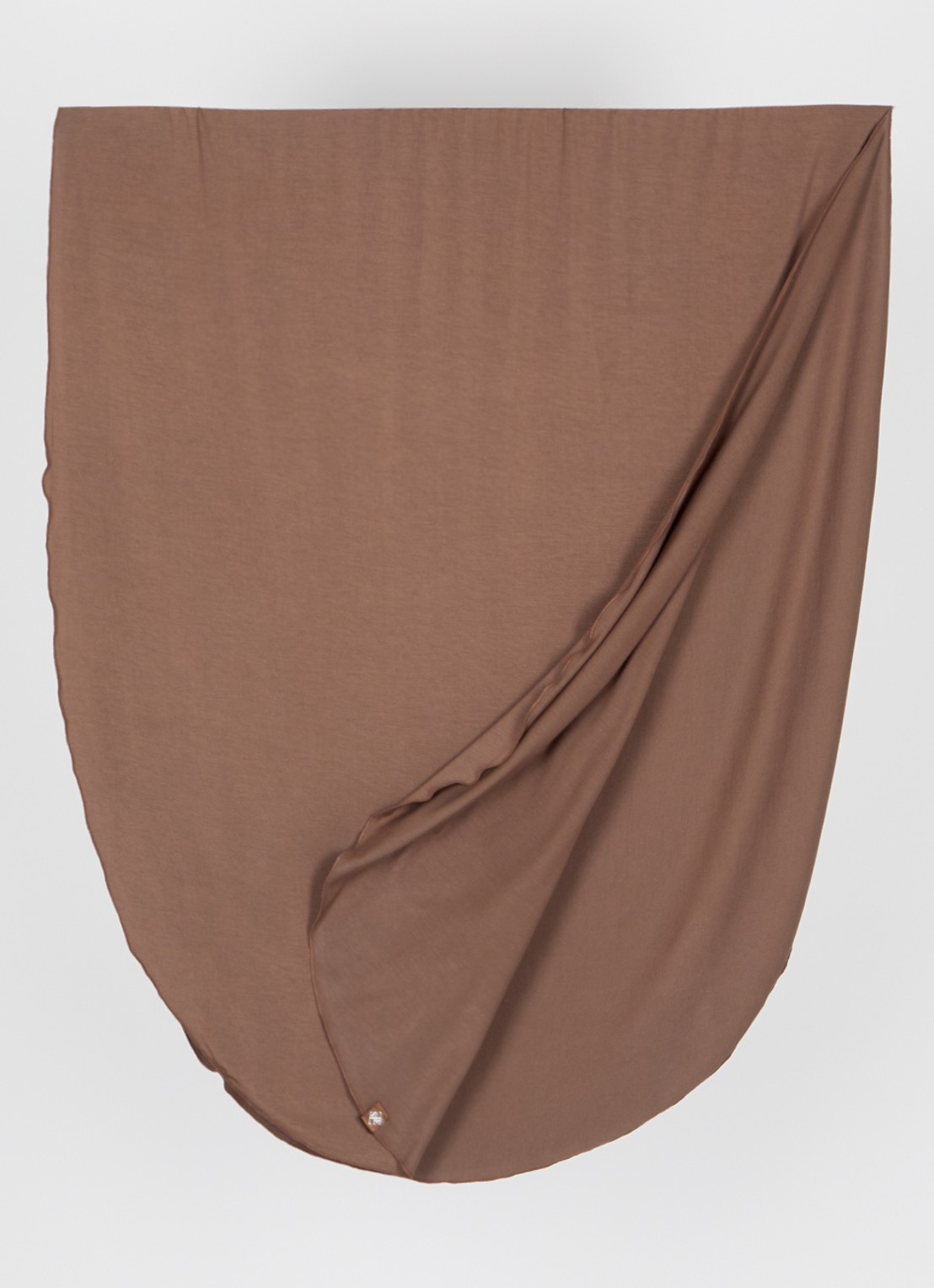 LES Atelier Bamboo Jersey hoofddoek 180 x 82 cm - detail 3 bruin
