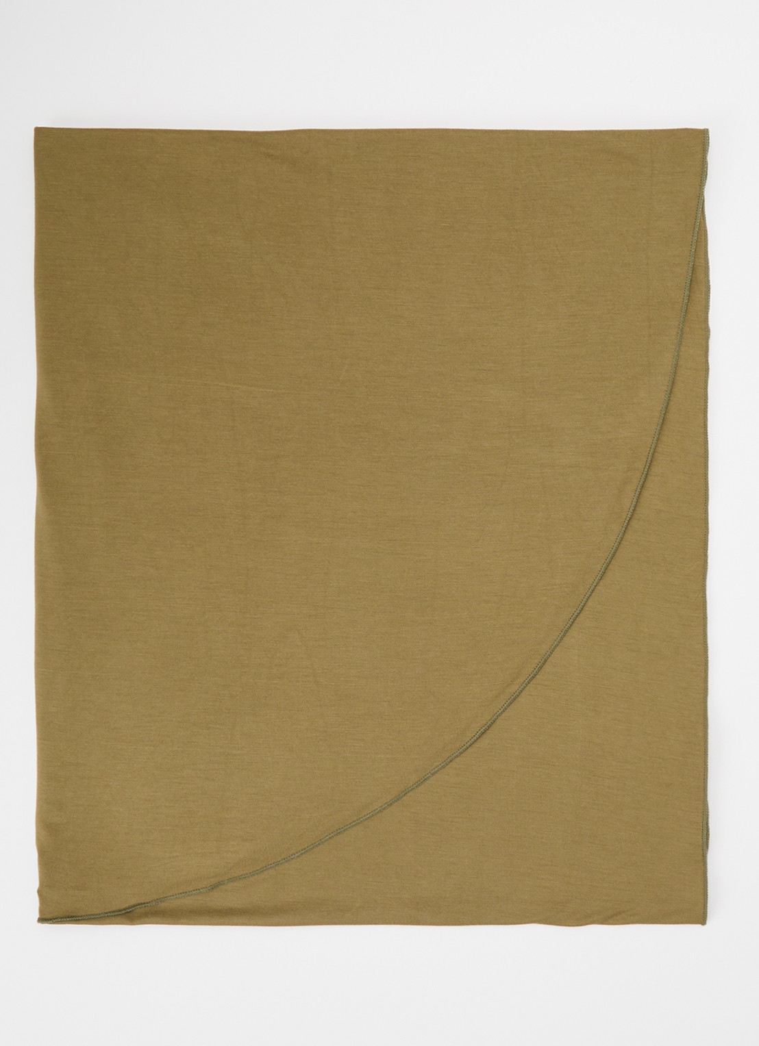 LES Atelier Bamboo Jersey hoofddoek 180 x 82 cm - voorkant olijfgroen