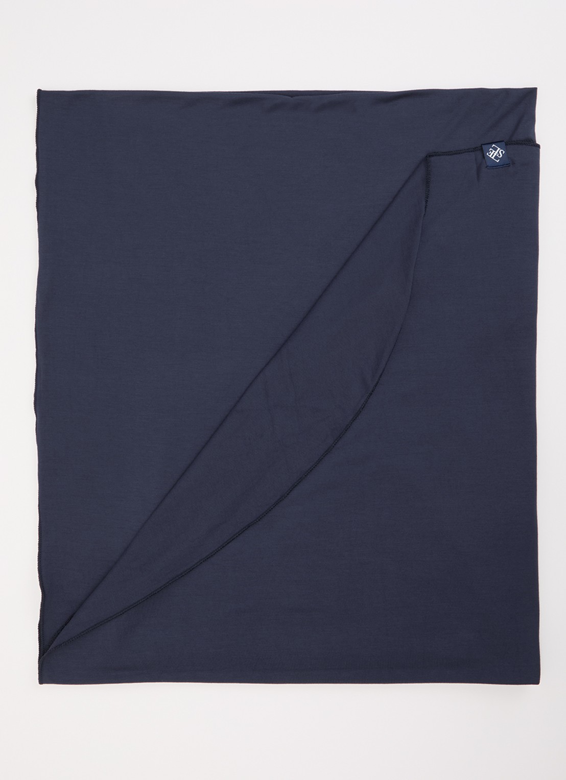 LES Atelier Bamboo Jersey hoofddoek 180 x 82 cm - voorkant 3 donkerblauw