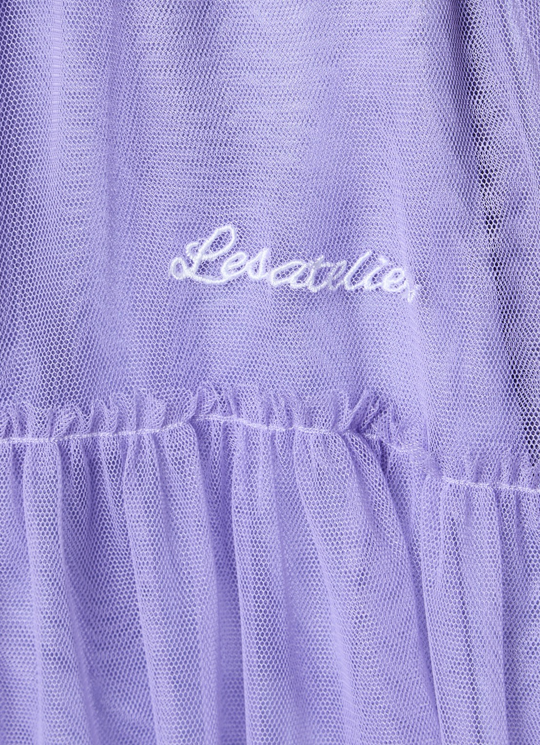 LES Atelier Dana maxi rok van mesh met logoborduring - detail 4 lila