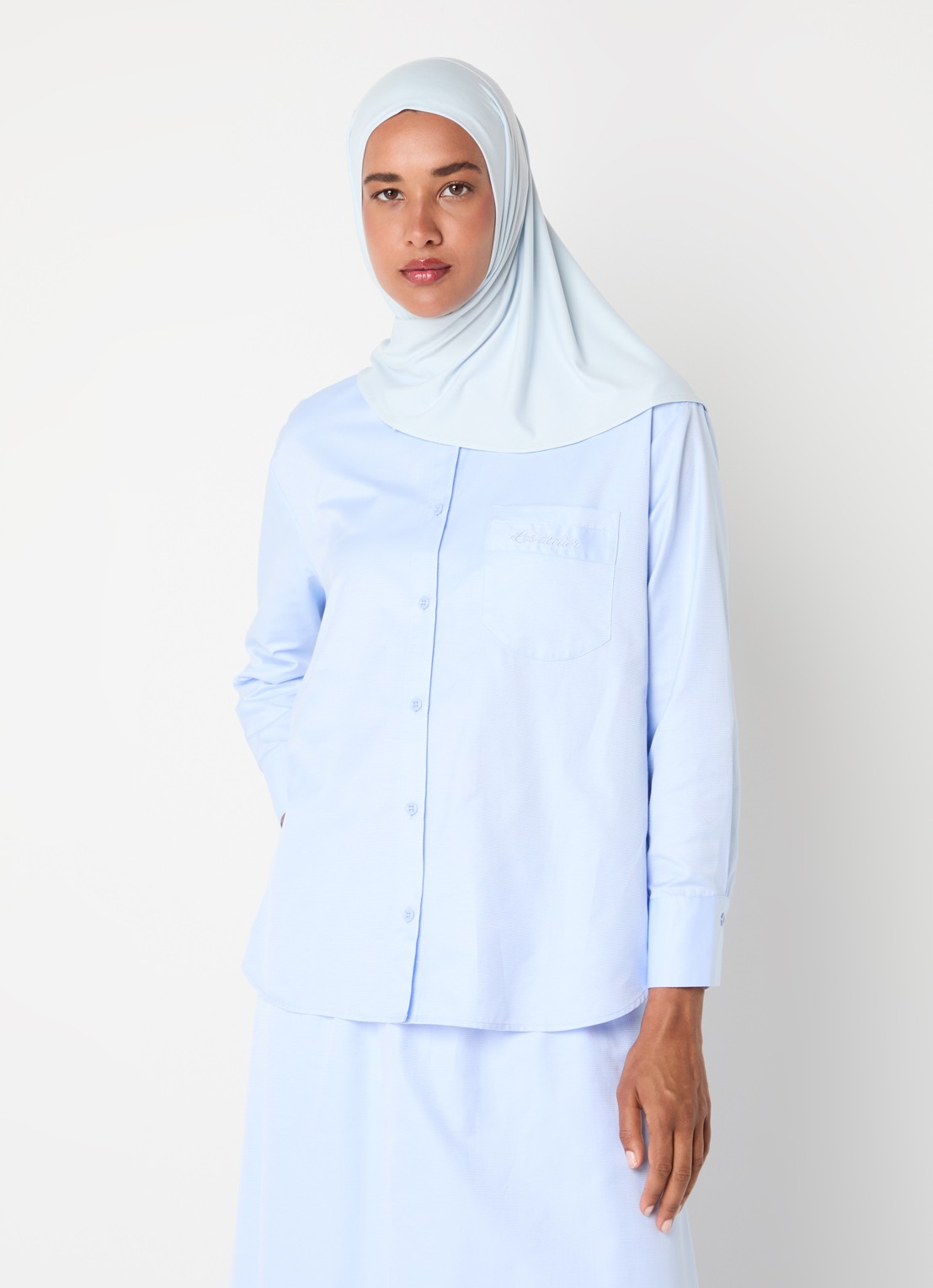 LES Atelier Hoofddoek 55 x 40 cm - voorkant 3 lichtblauw