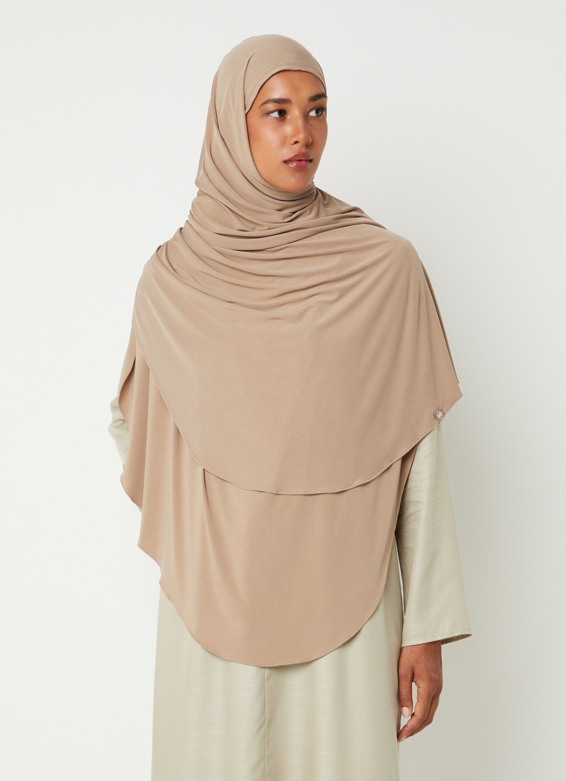 LES Atelier Hoofddoek 90 x 200 cm - voorkant 2 khaki