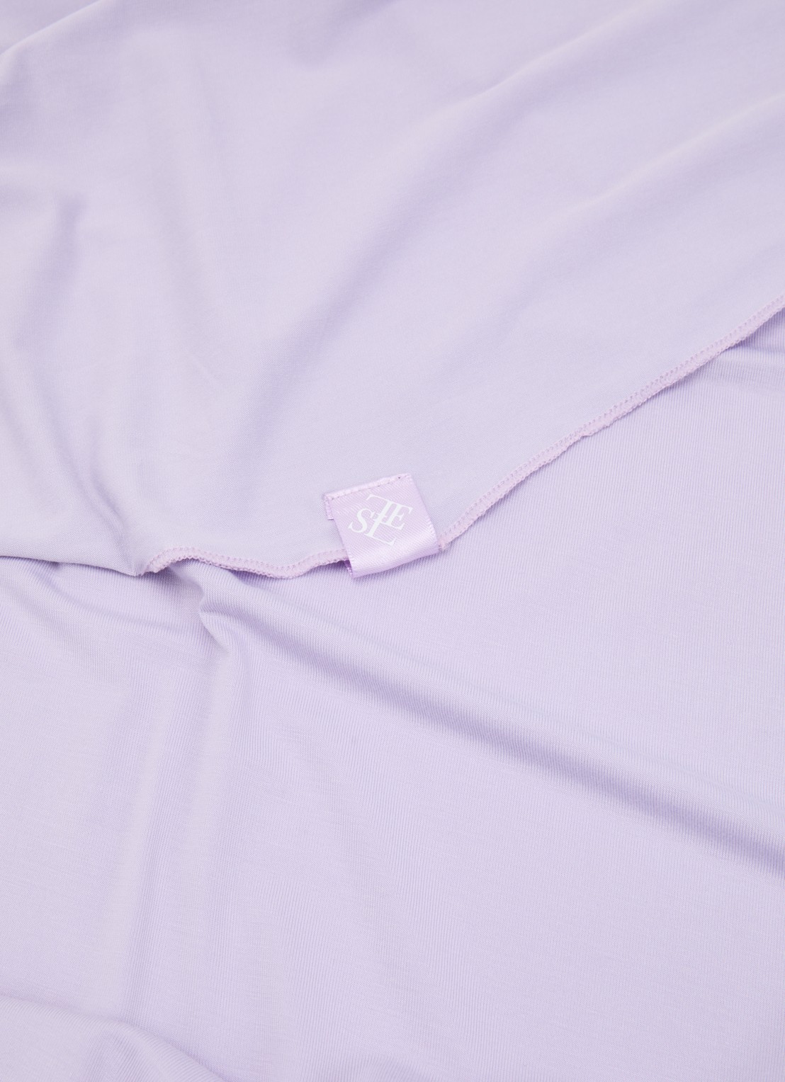 LES Atelier Hoofddoek van jersey 180 x 80 cm - detail 2 lila