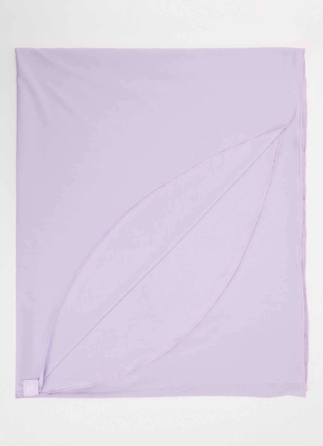 LES Atelier Hoofddoek van jersey 180 x 80 cm - voorkant 3 lila
