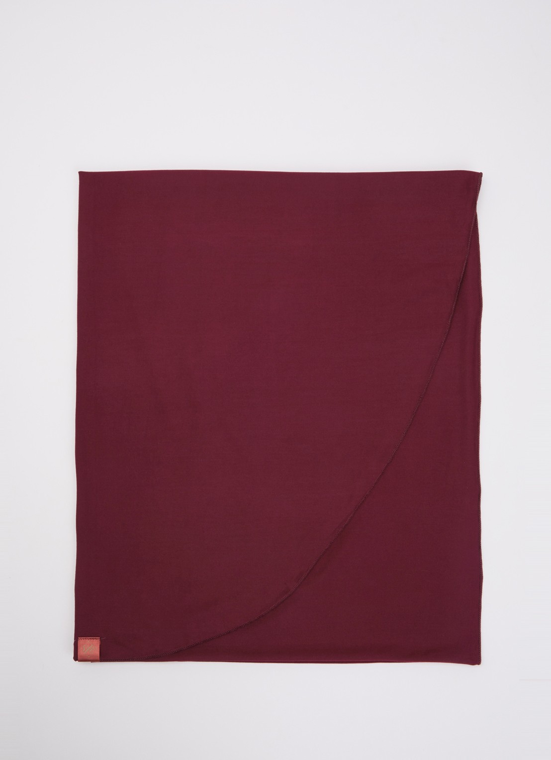 LES Atelier Hoofdoek met logo 180 x 80 cm - voorkant 3 aubergine
