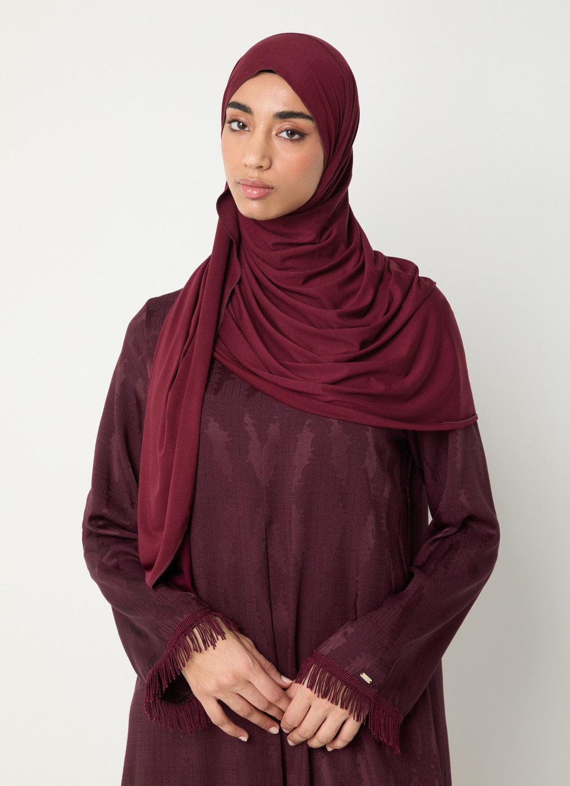 LES Atelier Hoofdoek met logo 180 x 80 cm - voorkant 4 aubergine