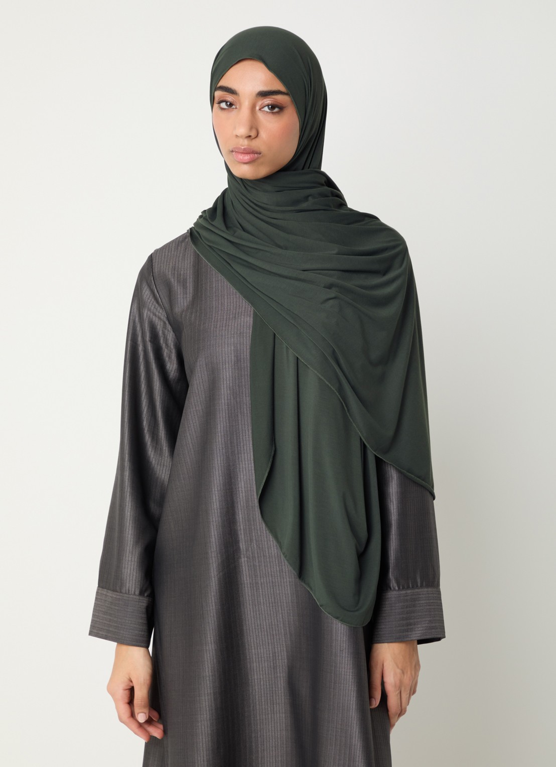 LES Atelier Hoofdoek met logo 180 x 80 cm - voorkant 2 middengrijs
